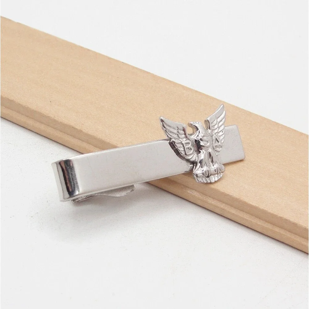 Vintage BSA Boy Scouts of America Eagle Tie Clip Bar Robbins Co Attleboro